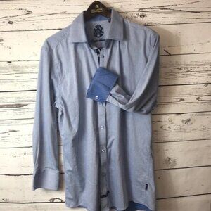 English Laundry Men's Blue-Gray button down dress or casual shirt, size 16.5